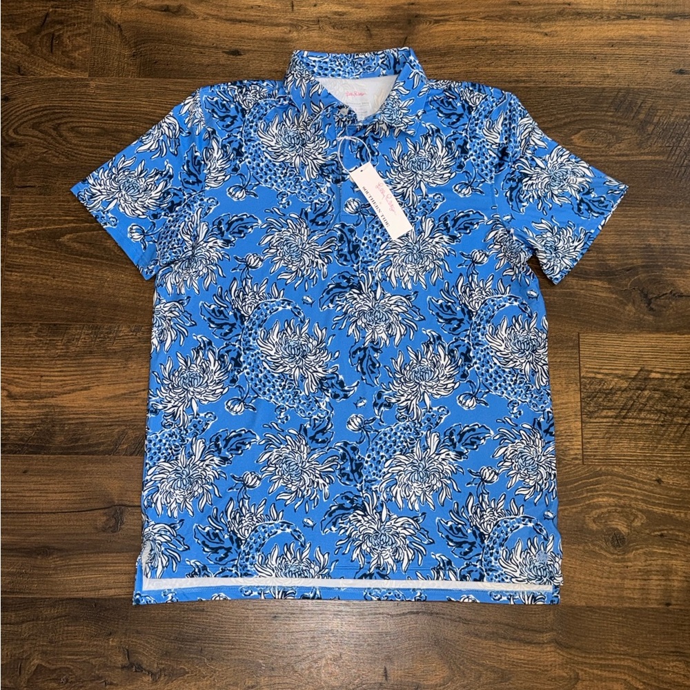 Lilly Pulitzer x Southern Tide NWT Mens Polo Size Large